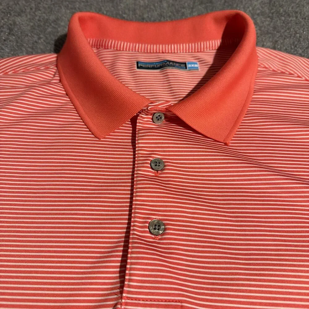 Roundtree & Yorke Performance Polo Golf Shirt Mens 3XB Salmon Short Sleeve